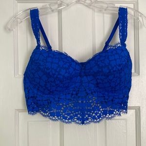 Pink lace bralette. Size large padded cups